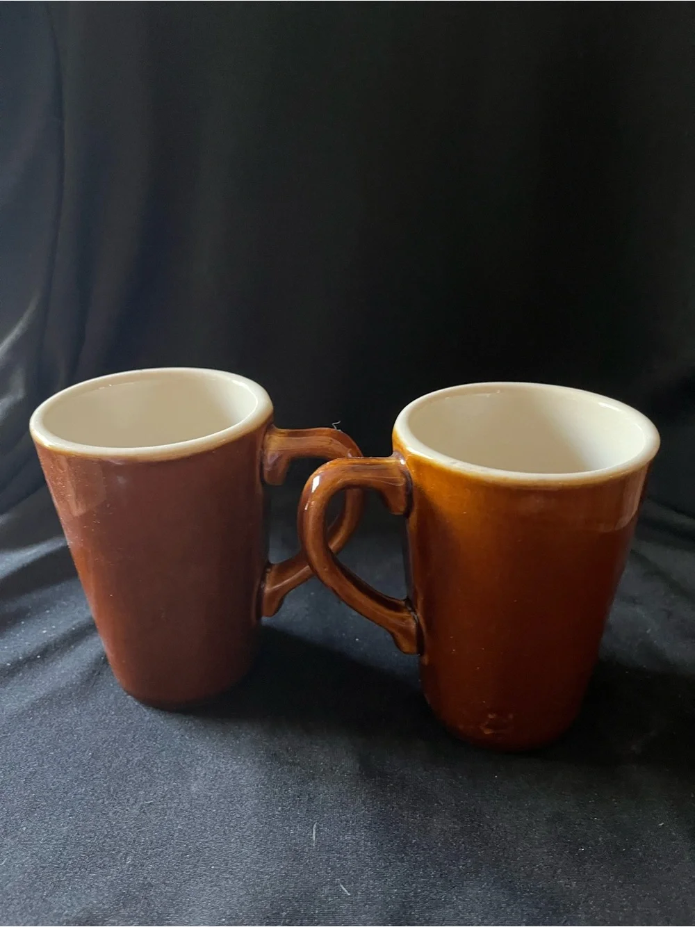 Classic Ceramic Brown Coffee Mugs - Set of 2 USA Restaurant Ware